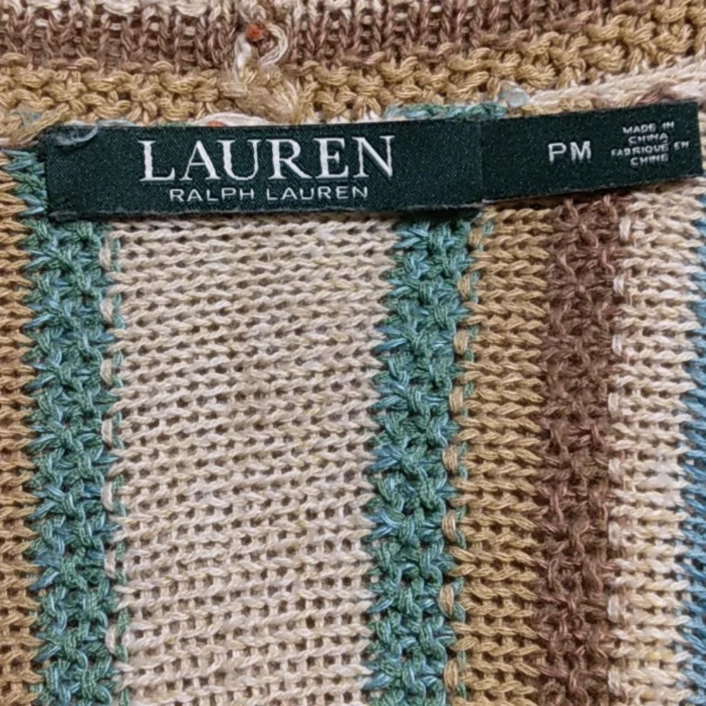 Lauren Ralph Lauren striped Kimono cardigan size petite Medium - Picture 6 of 8